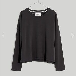 Madewell MWL easygoing superbrushed green sweatshirt size L